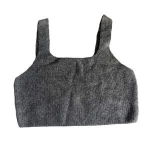 Everlane The Cozy Stretch Tank Wool Yak Blend Size Large Heathered Charcoal